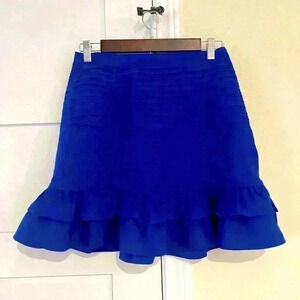 ShowPo. Cobalt Blue Ruffle Mini Skirt- Size 6- NWT